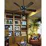 52" Quorum Pinnacle Oiled Bronze Finish Ceiling Fan with Pull Chain in scene